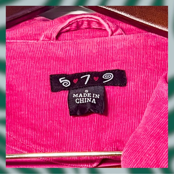 Pink Y2K Corduroy Jacket ⚡️ 579 ⚡️ Size Small ⚡️ Cropped Jacket⚡️Corduroy Blazer - Picture 2 of 4